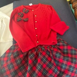 Christmas sweater and skirt!  Adorable!